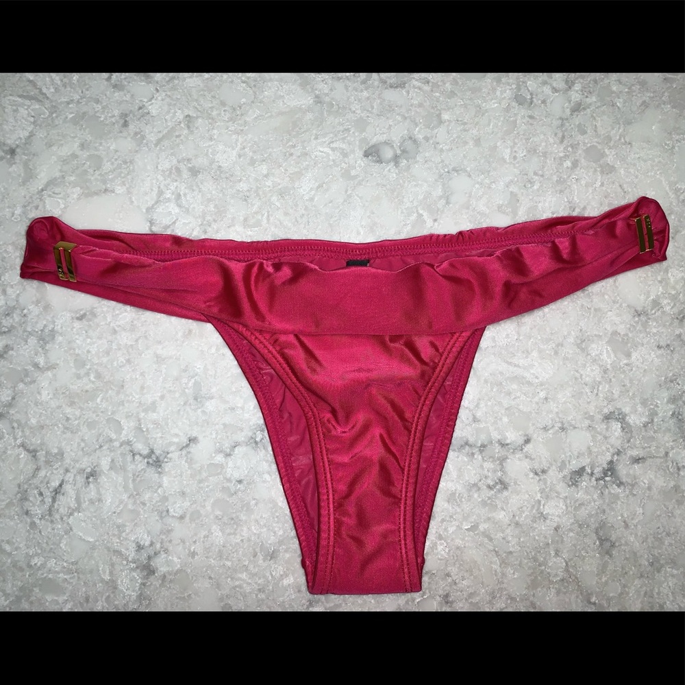 NWOT Vix pink Brazilian bikini bottom size L